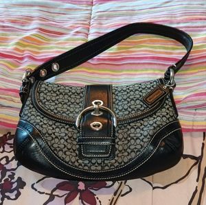 Coach Brown  HOBO Silver Buckle Purse